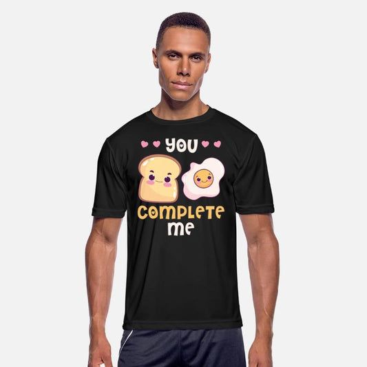 Couple eggs bacon toast breakfast Valentine's Day