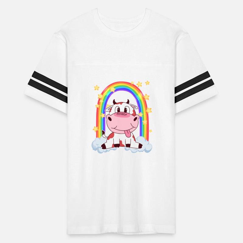 Cow rainbow farm beind