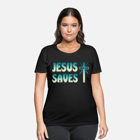 Cross, Jesus Saves, John 3:16. Minimalist
