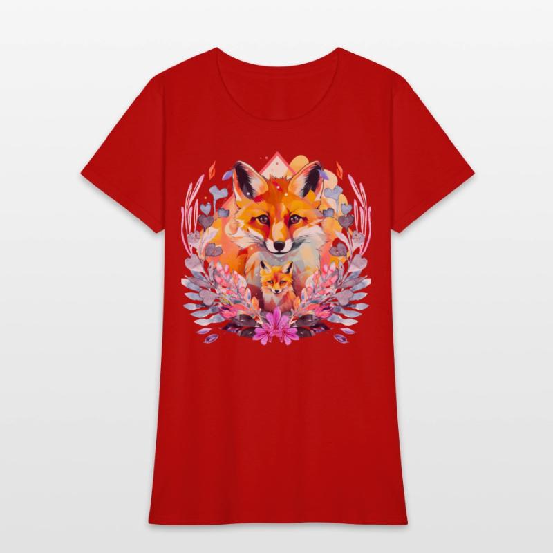 Cute Baby And Mommy Fox