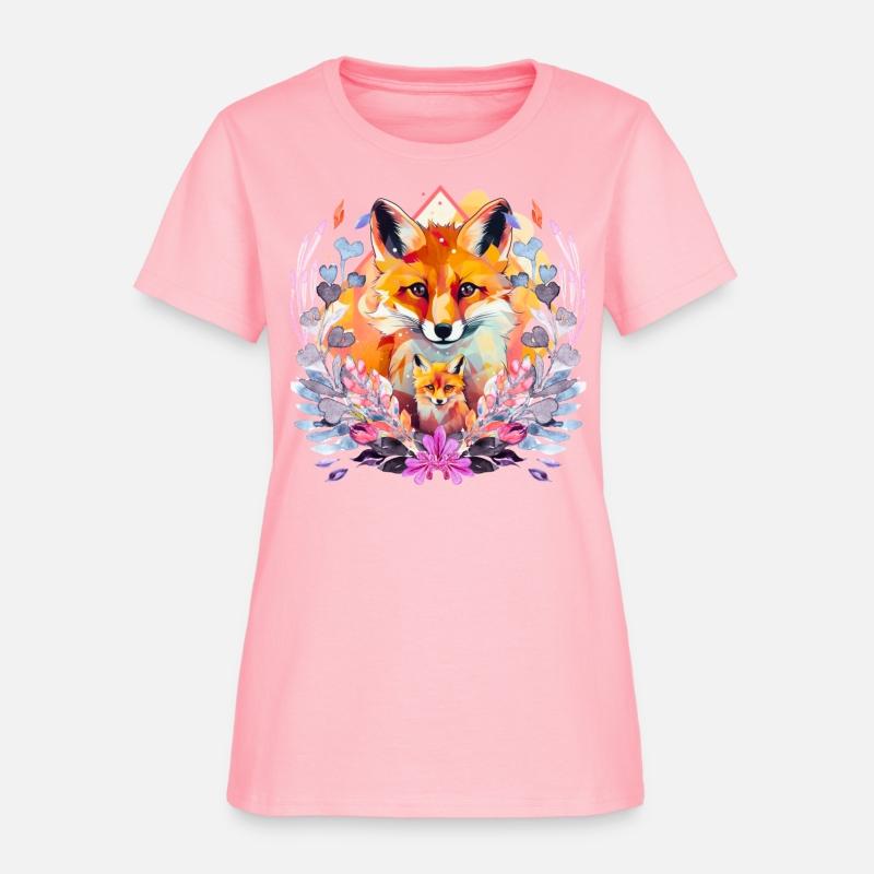 Cute Baby And Mommy Fox