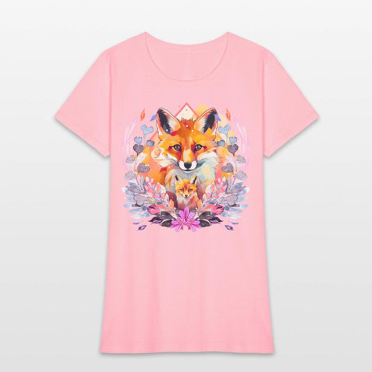 Cute Baby And Mommy Fox