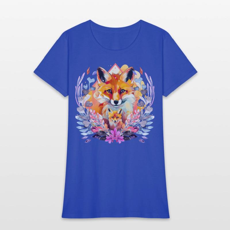 Cute Baby And Mommy Fox