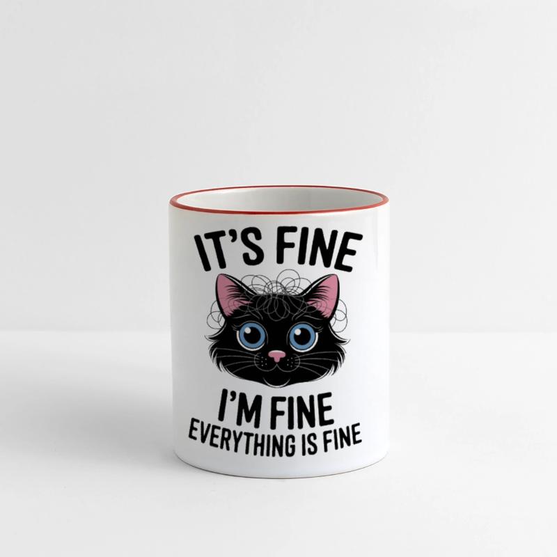 Cute black It's Fine I'm Fine Everything is Fine