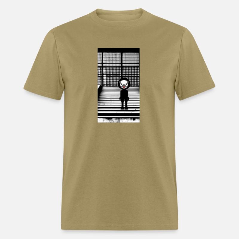 Cute Pug in Hoodie Standing on the Steps - Street