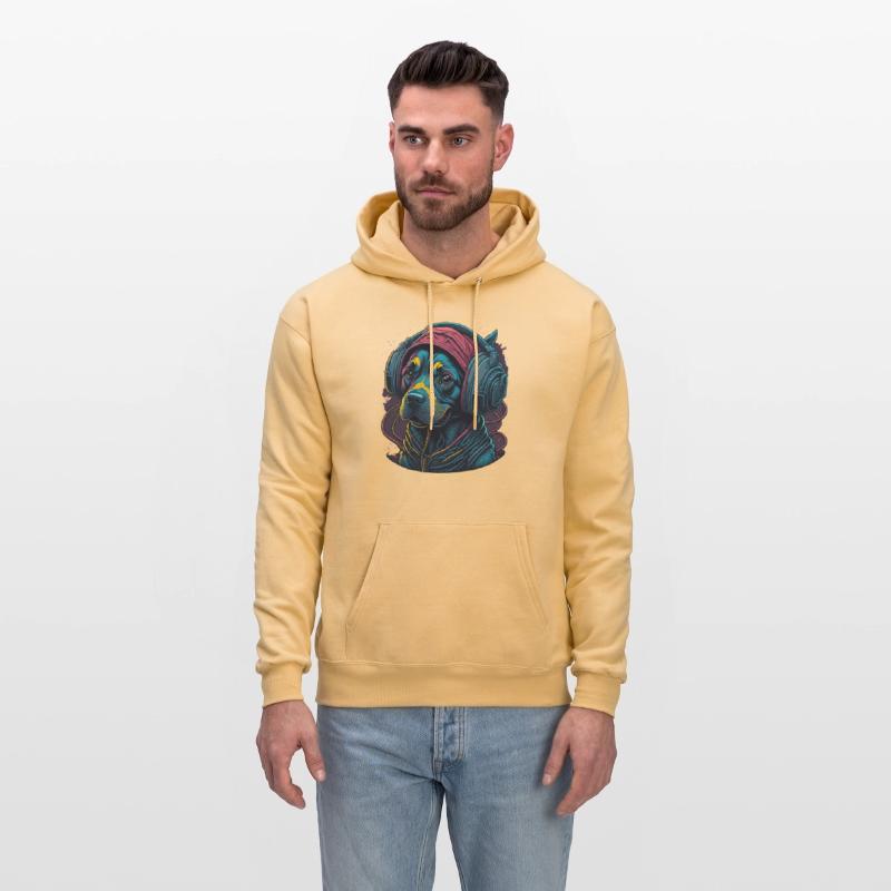 Cute Rottweiler Dog Wearing Headset for Gamer