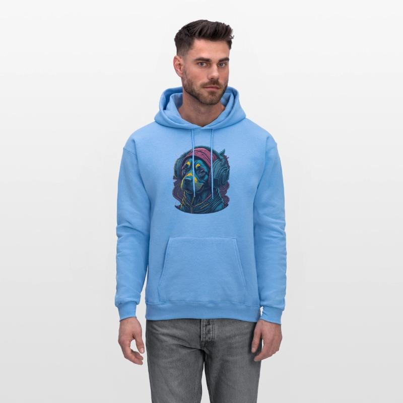 Cute Rottweiler Dog Wearing Headset for Gamer