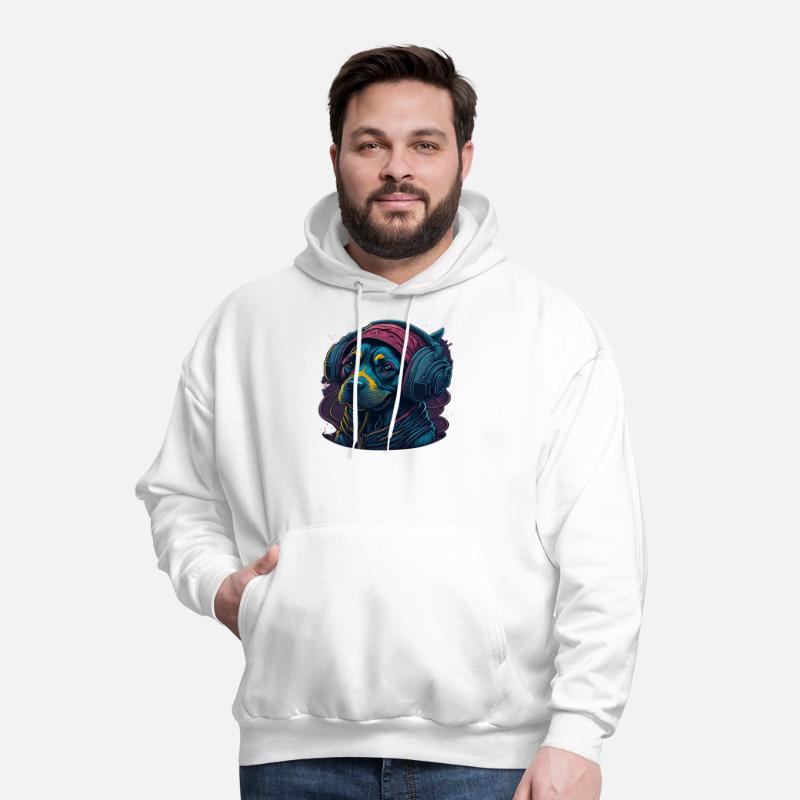 Cute Rottweiler Dog Wearing Headset for Gamer