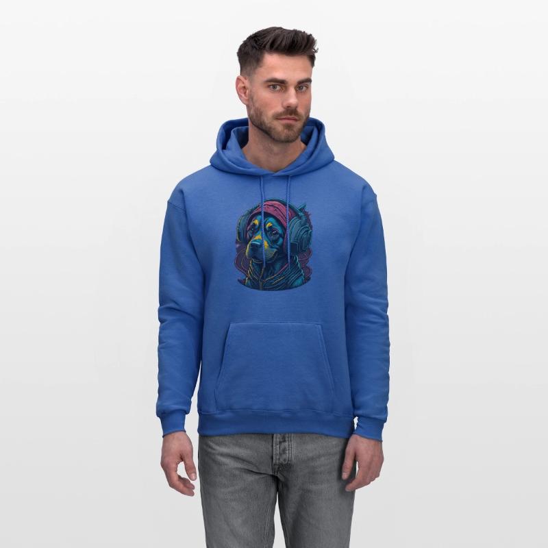 Cute Rottweiler Dog Wearing Headset for Gamer