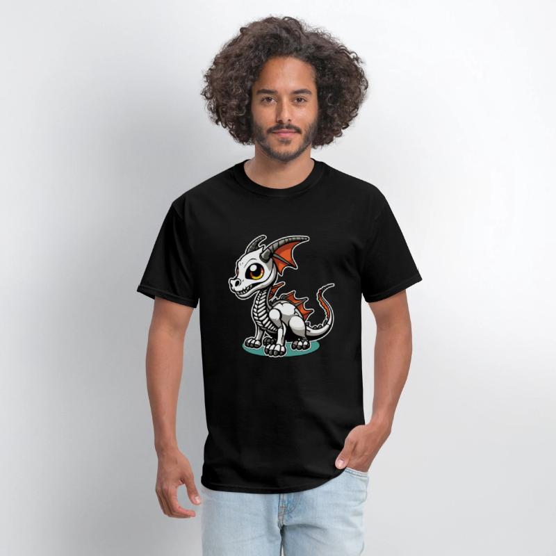 Cute Skeleton Dragon Illustration