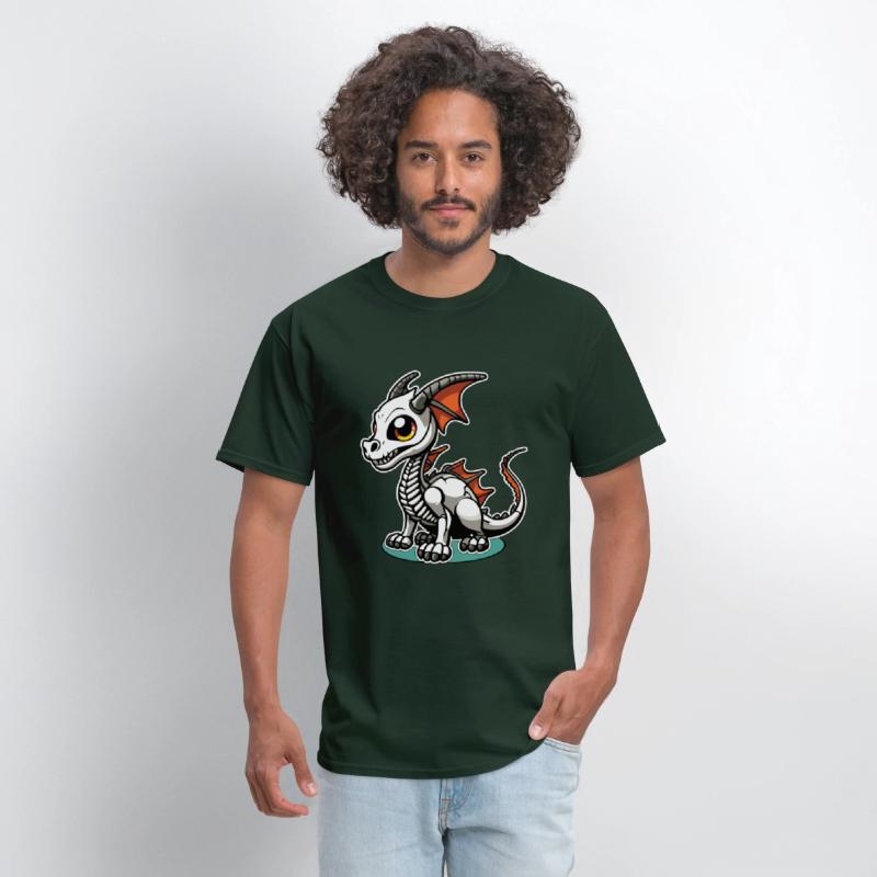 Cute Skeleton Dragon Illustration