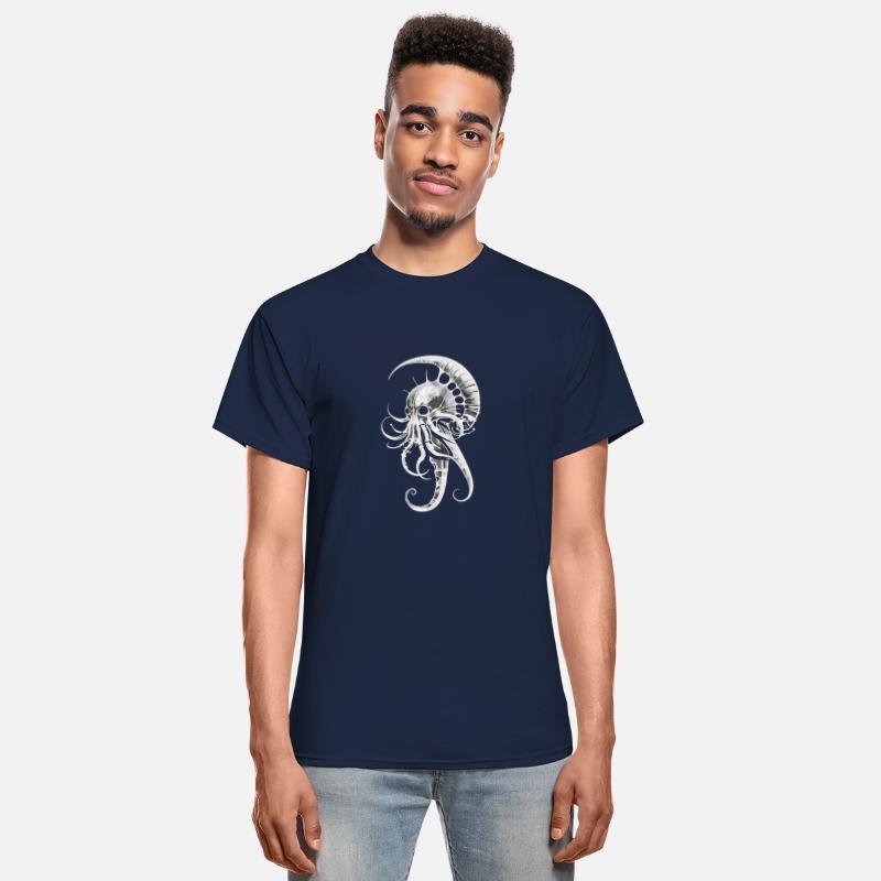 Dark Gothic Octopus Fossil – Anatomical Creature
