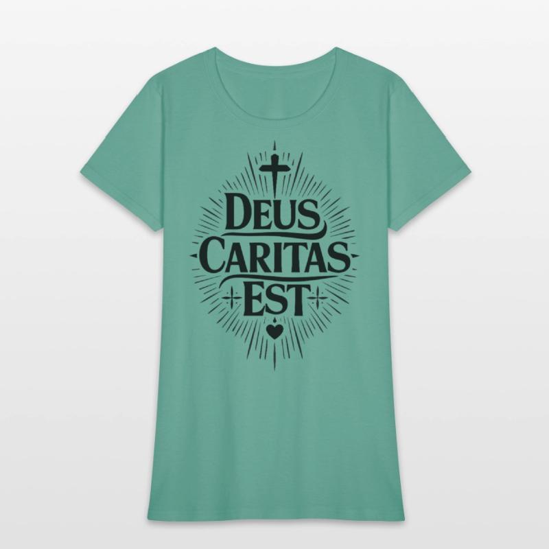 Deus Caritas Est | Latin Christian Faith Design