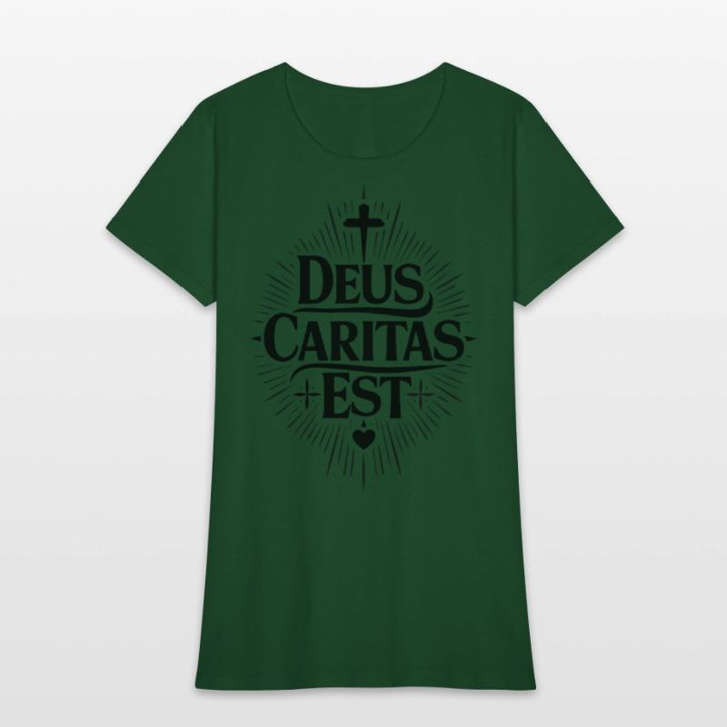 Deus Caritas Est | Latin Christian Faith Design