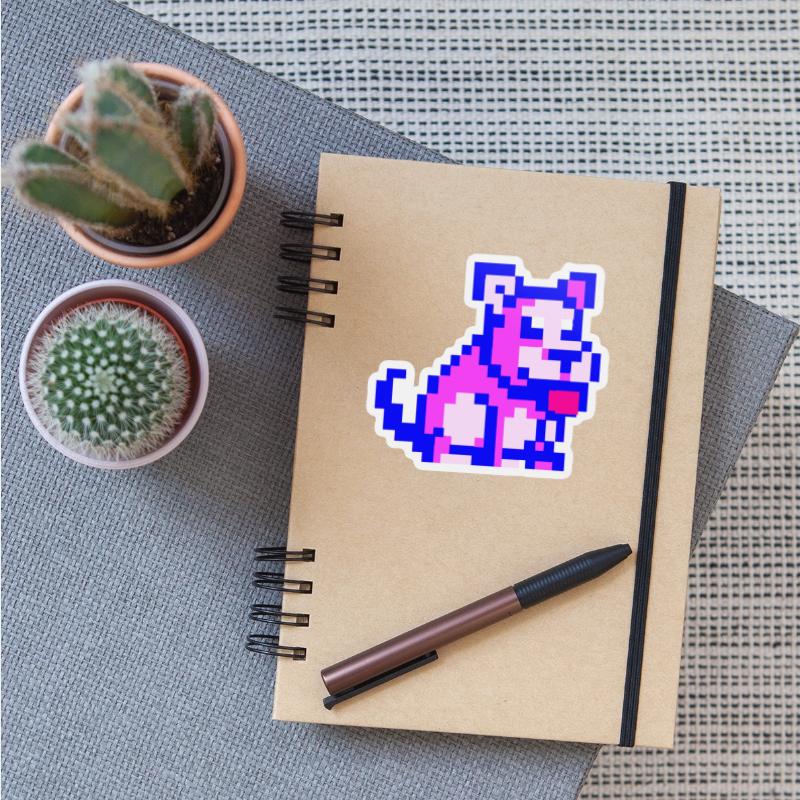 dog pixel pink