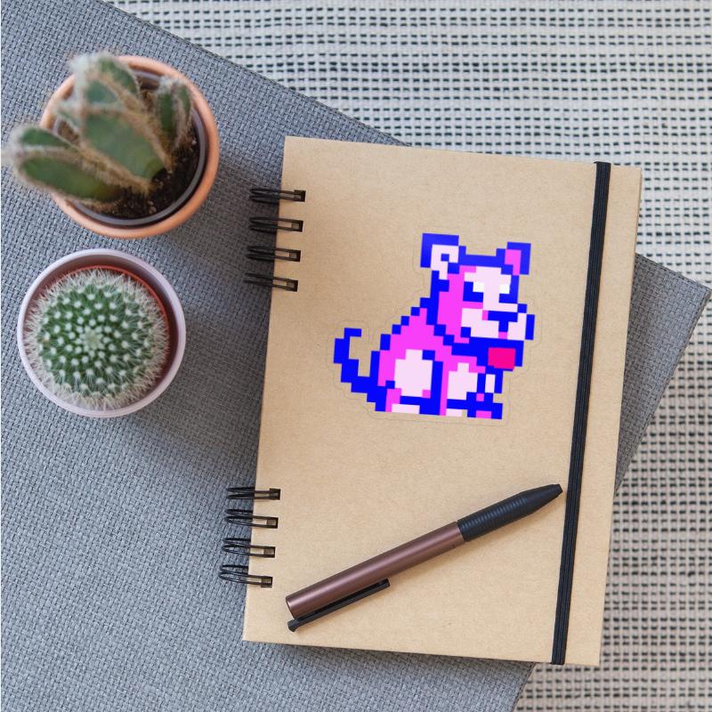 dog pixel pink