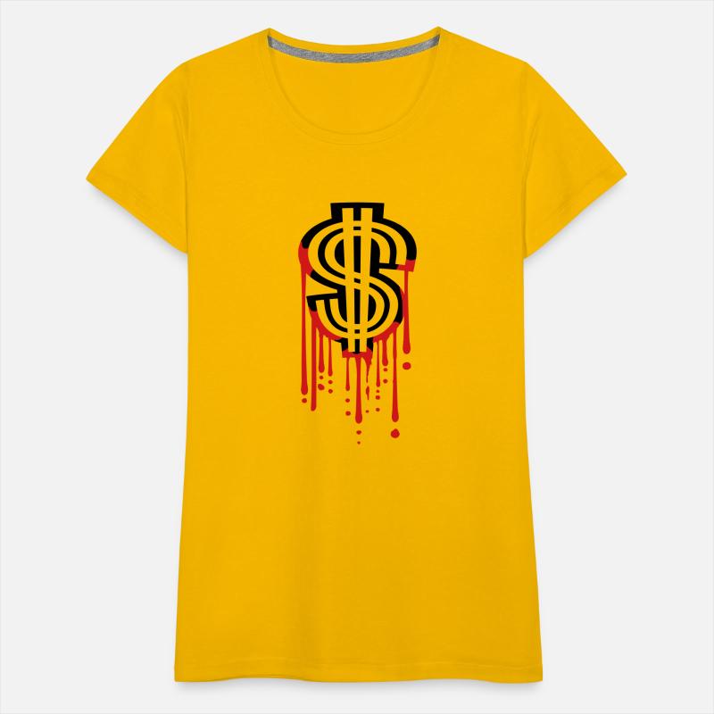 dollar blood drop melt graffiti symbol sign money