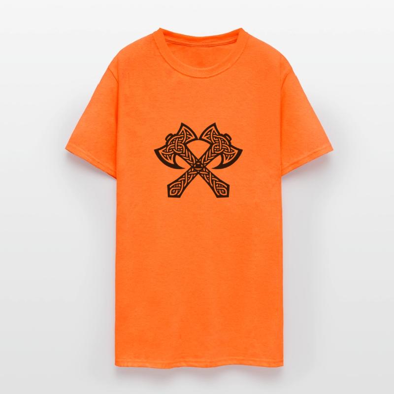 Double Axe In Celtic Knot Tattoo Style