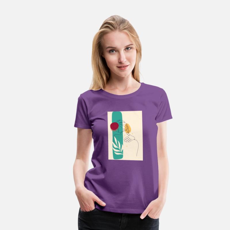 Drawn Flat Face Woman And Back Hair