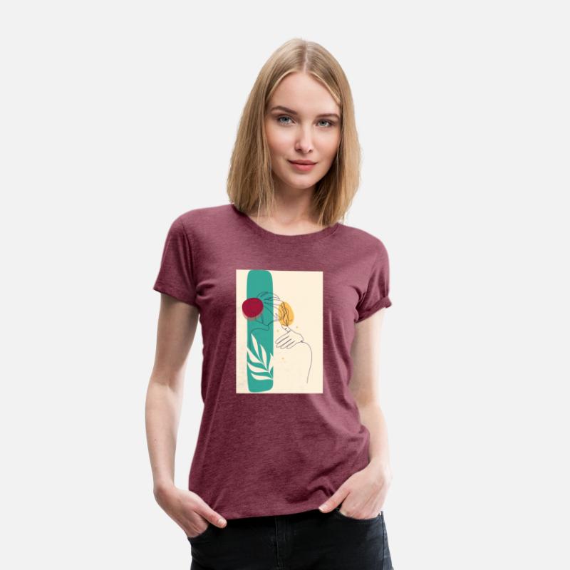 Drawn Flat Face Woman And Back Hair