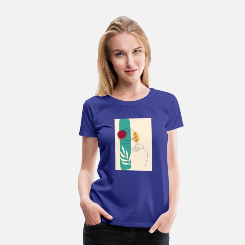 Drawn Flat Face Woman And Back Hair