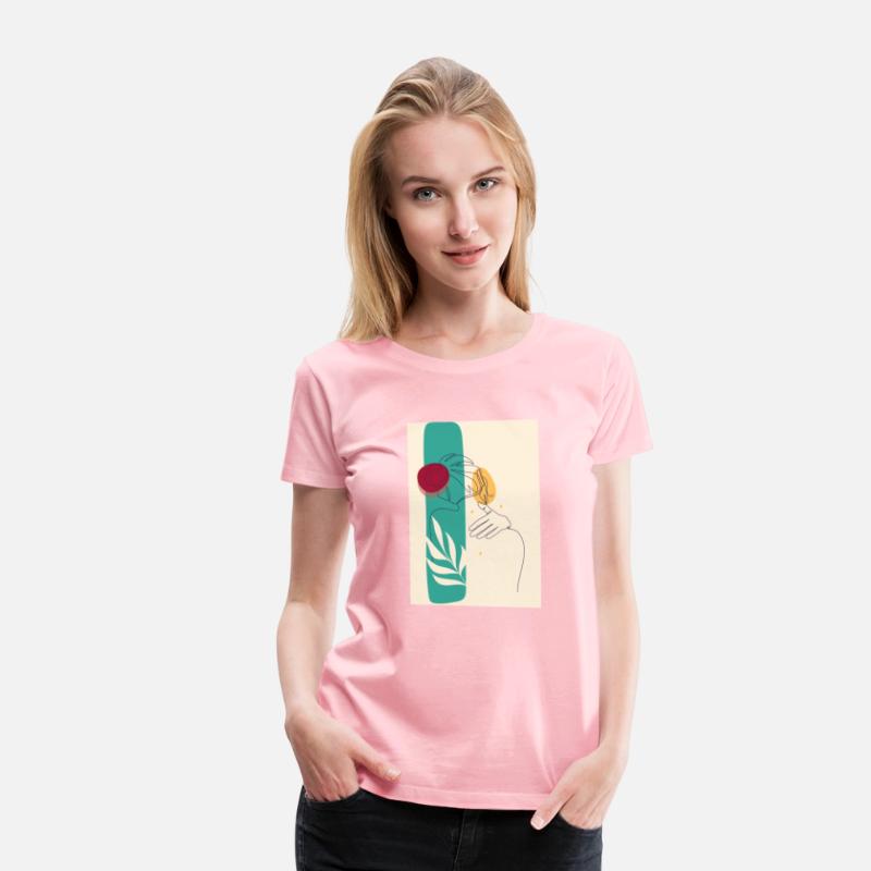 Drawn Flat Face Woman And Back Hair