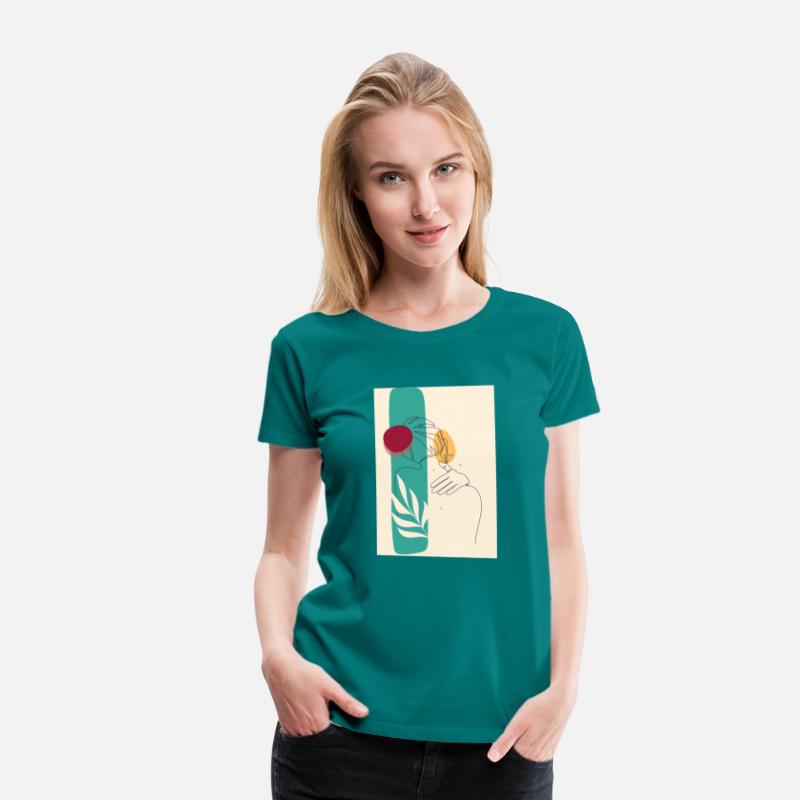 Drawn Flat Face Woman And Back Hair