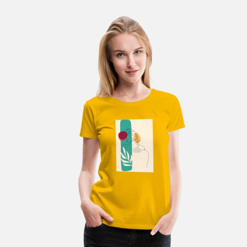 Drawn Flat Face Woman And Back Hair