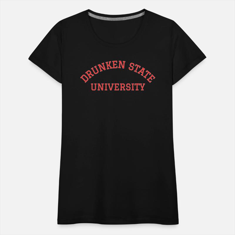 Drunken State University (red white college font)