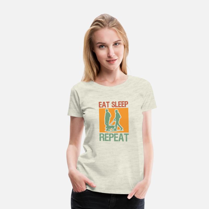 Eat Sleep Walk Dog Repeat Funny Walker Animal