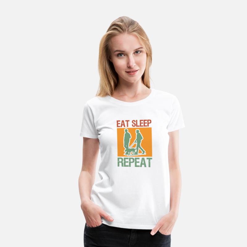 Eat Sleep Walk Dog Repeat Funny Walker Animal
