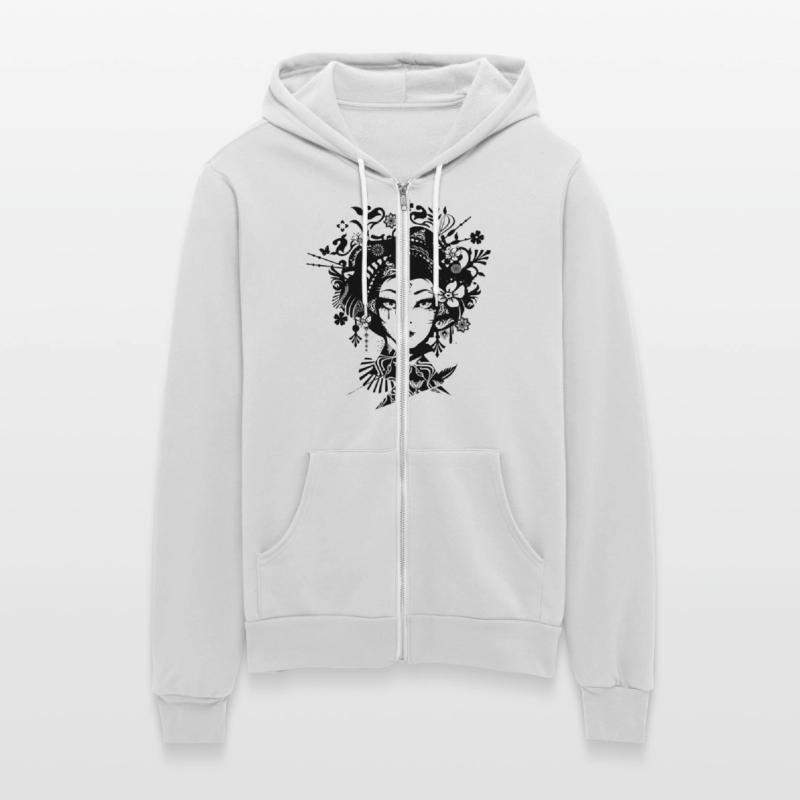 Elegant geisha with ornate ornaments