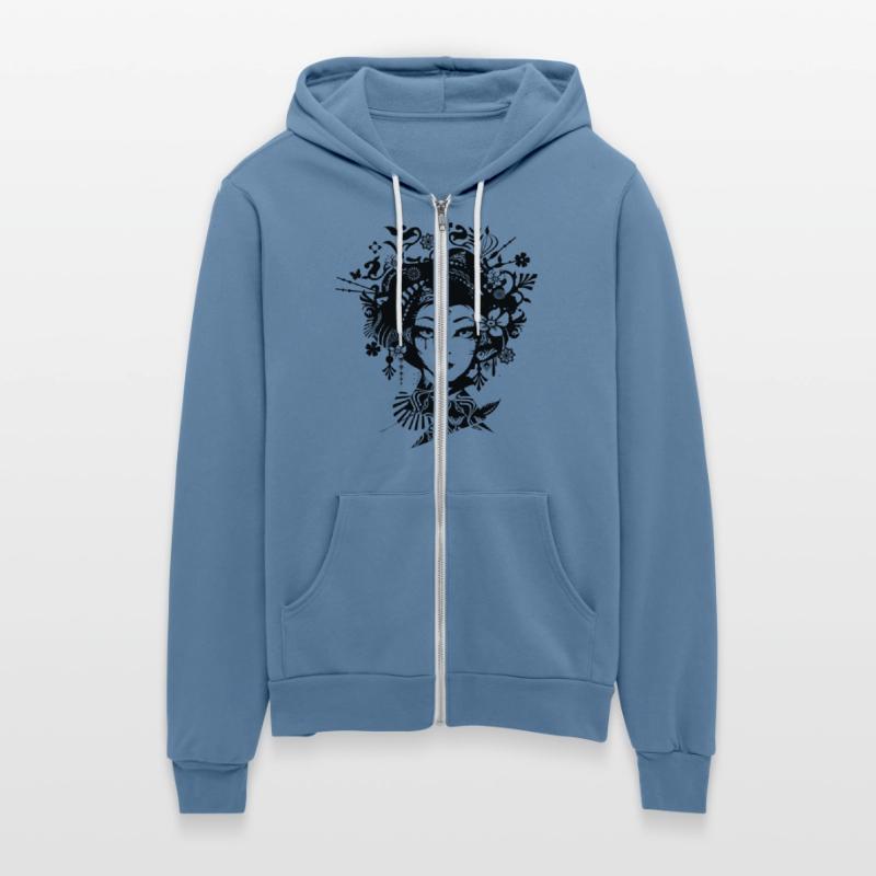 Elegant geisha with ornate ornaments