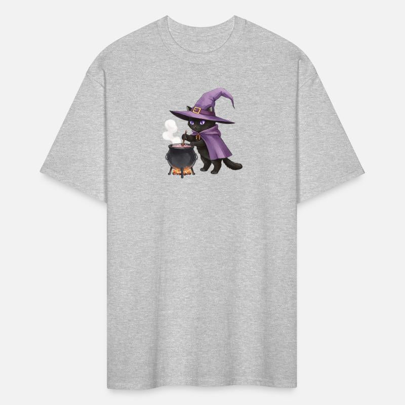 Enchanted Black Cat Witch Illustration