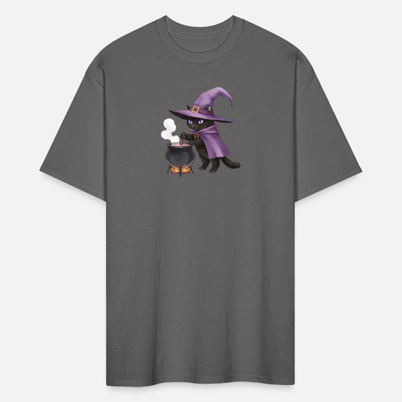 Enchanted Black Cat Witch Illustration