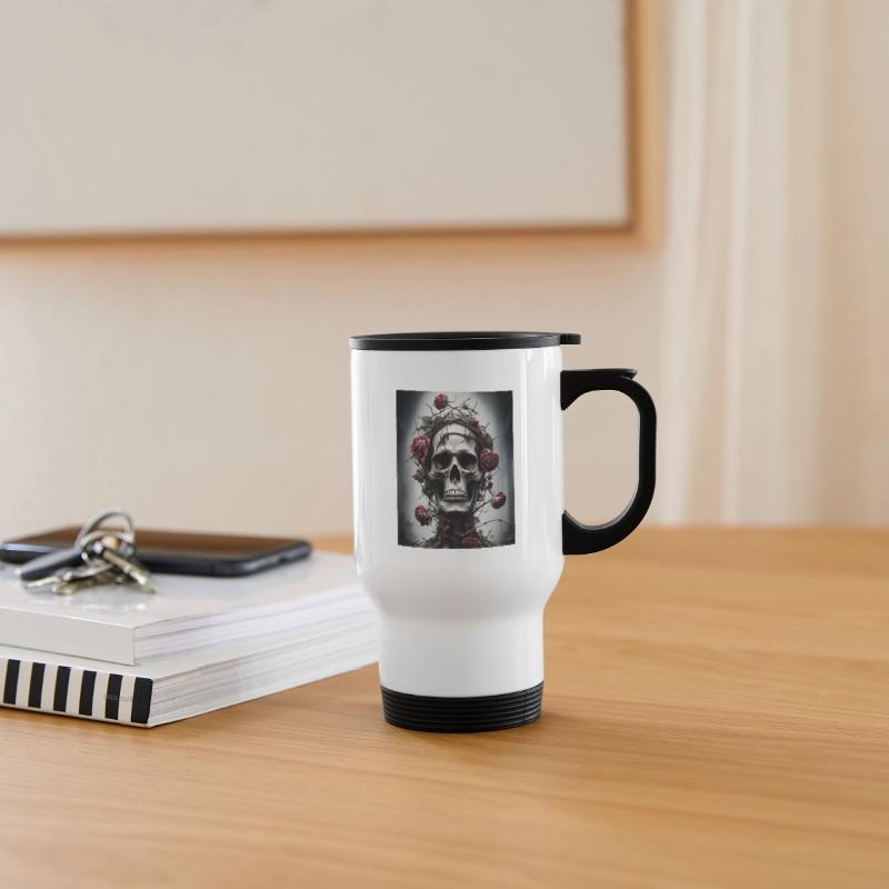 Ethereal Skull with Rose Crown