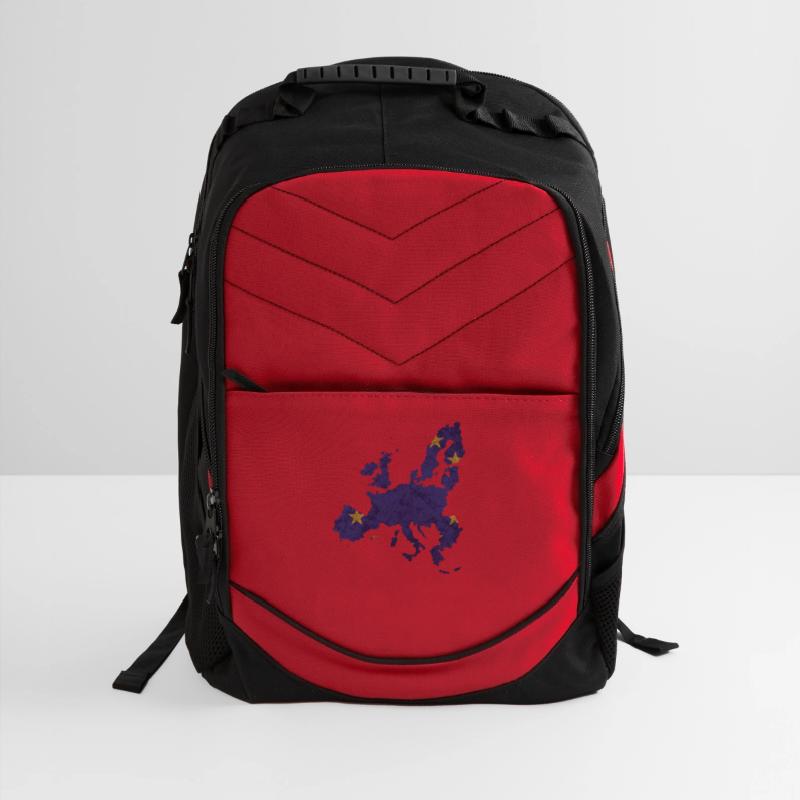 Europe - country border in national flag