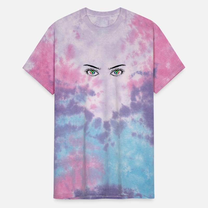 Eyes with South Africa Flag Continent Africa