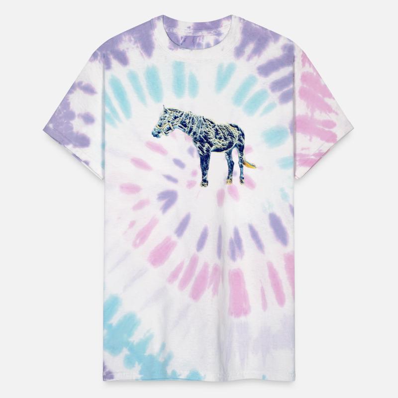 Fantastic anime blue waves horse