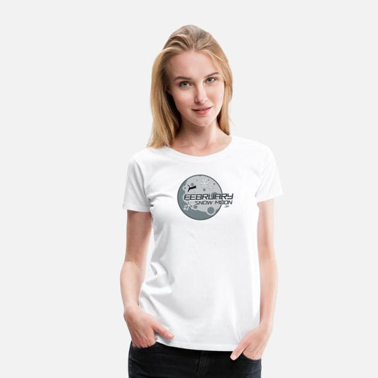 February Snow Moon Minimalist Graphic Design