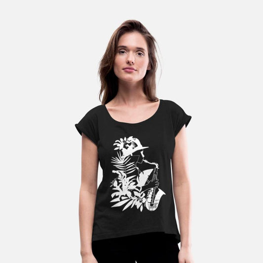 Female Saxophonist Comic Look