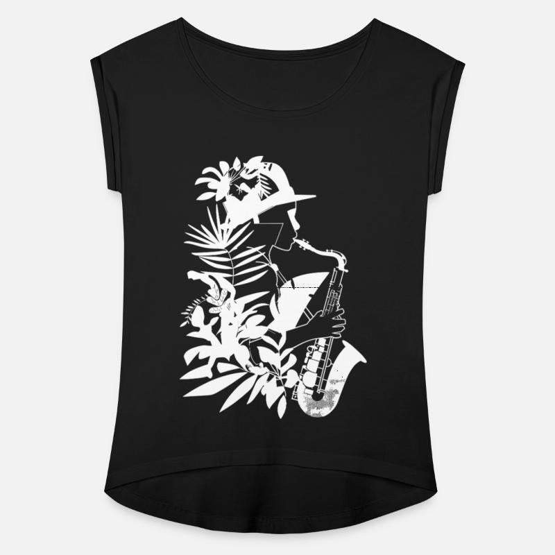 Female Saxophonist Comic Look