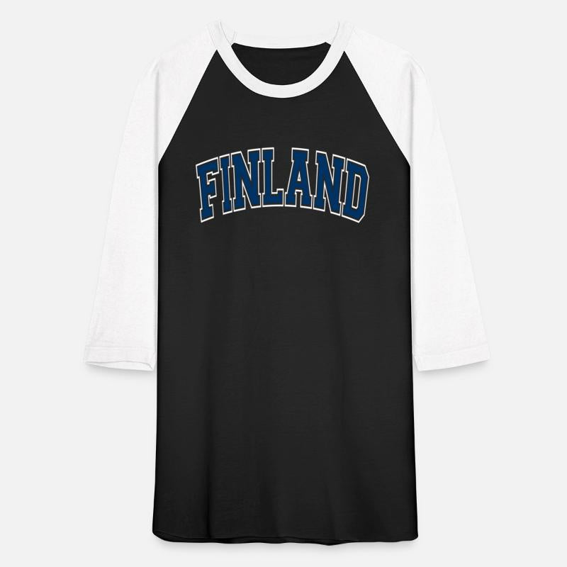 Finland Varsity Style Blue Text