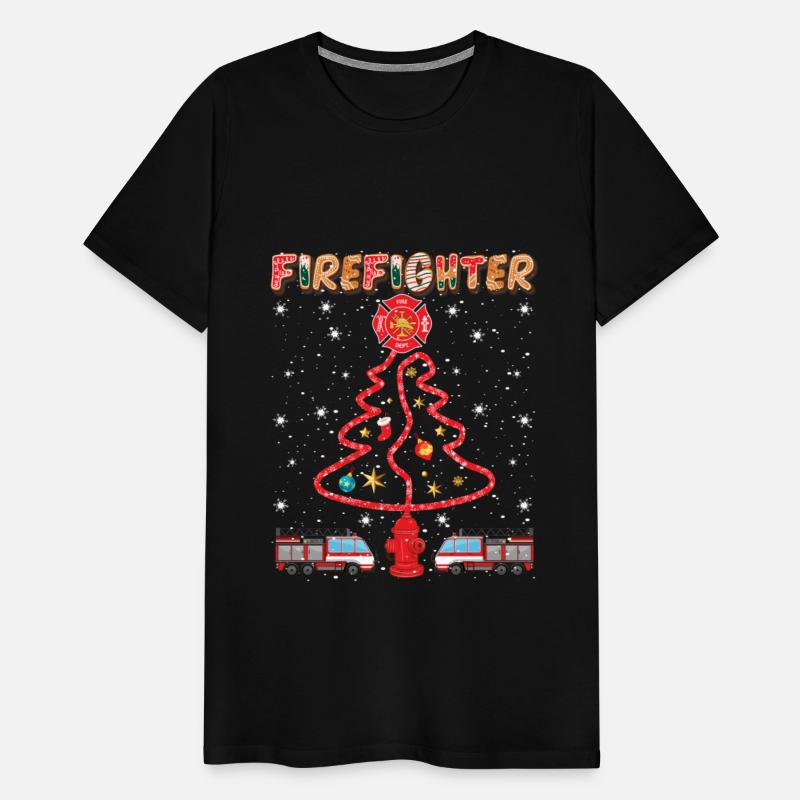Fire Hose Christmas Pine Tree Firefighter