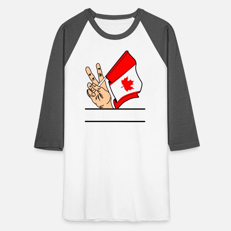 Flag Canada peace sign text space