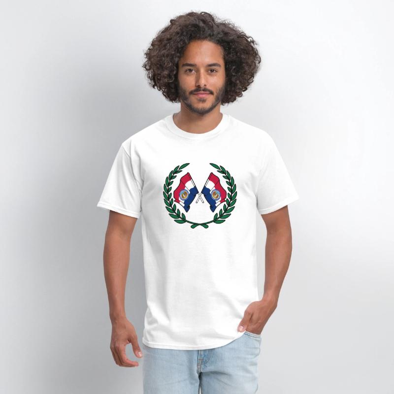 Flags USA Missouri in laurel wreath