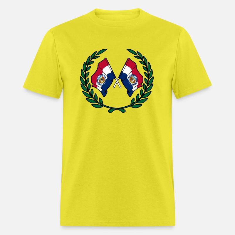 Flags USA Missouri in laurel wreath