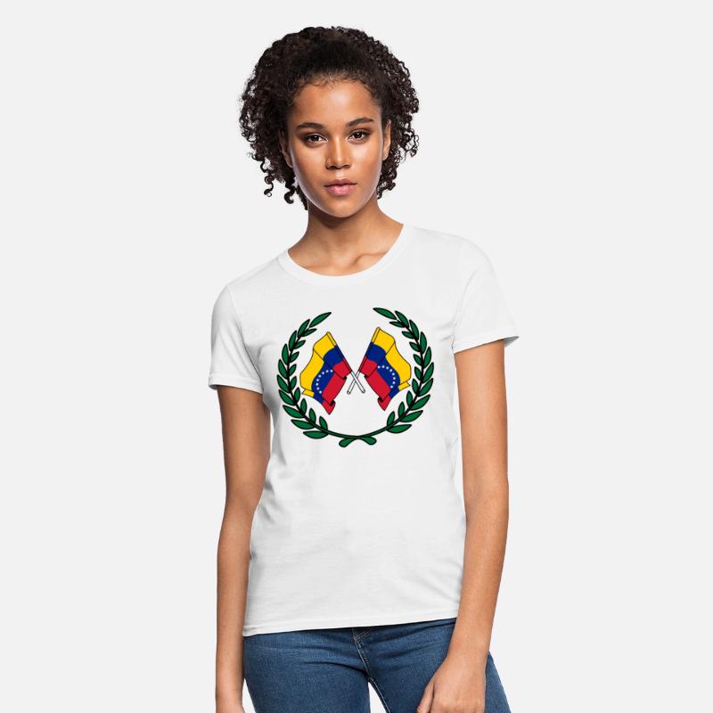 Flags Venezuela in laurel wreath