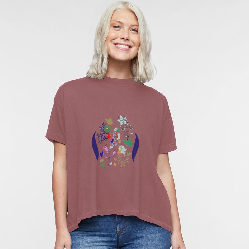 Flowers, Birds, and Butterfly