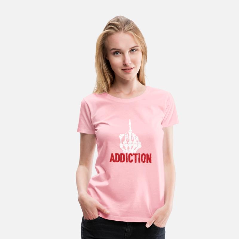 Fuck Addiction Middle Finger Alcohol Drug
